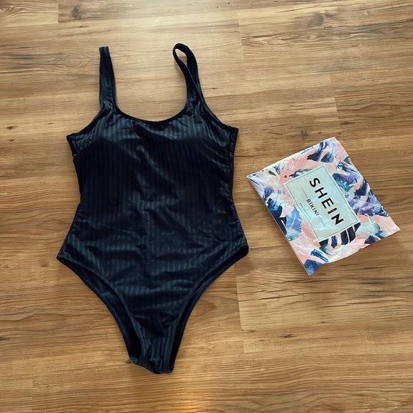 Black Shein one piece swim suit - Picture 1 of 4